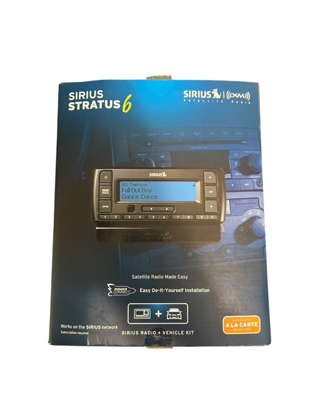 Sirius Stratus 6 Satellite Radio With Vehicle Kit - PowerConnect FM Transmitter